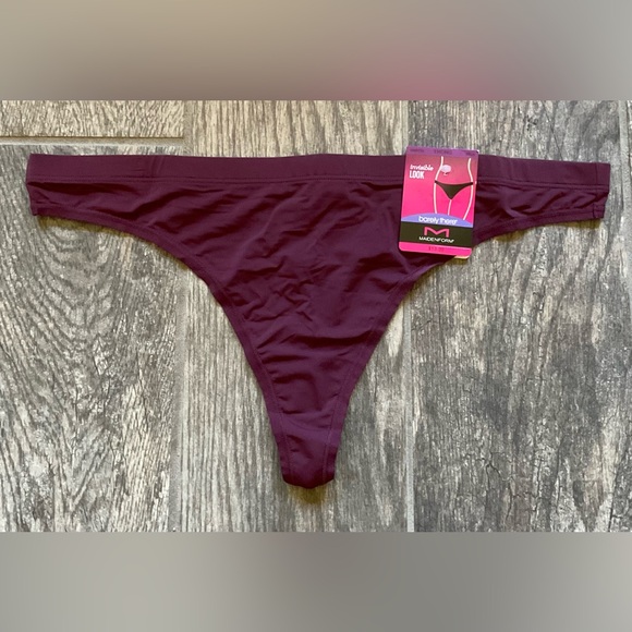 New Maidenform Invisible Comfort Thong Panties Size 2XL/9 Burgundy Barely There - Picture 1 of 2